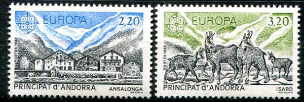Andora (Fransk Post) Afa 369 - 70 Postfrisk