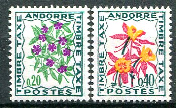 Andora (Fransk Post) Afa 51 - 52 Postfrisk Portomærker