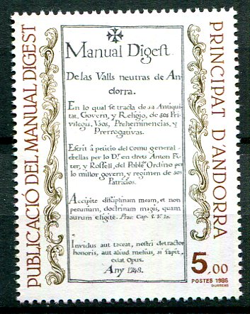 Andora (Fransk Post) Afa 373 Postfrisk