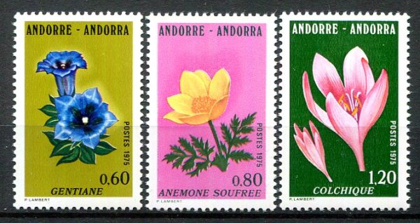 Andora (Fransk Post) Afa 266 - 68 Postfrisk