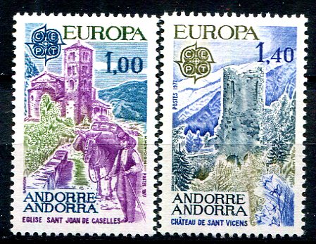 Andora (Fransk Post) Afa 282 - 83 Postfrisk