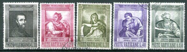 Vertikanstaten Afa 474 - 78 Stemplet