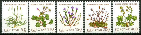 Færøerne Afa 42 - 46 Postfrisk