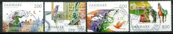 Danmark Afa 1710 - 13 Stemplet