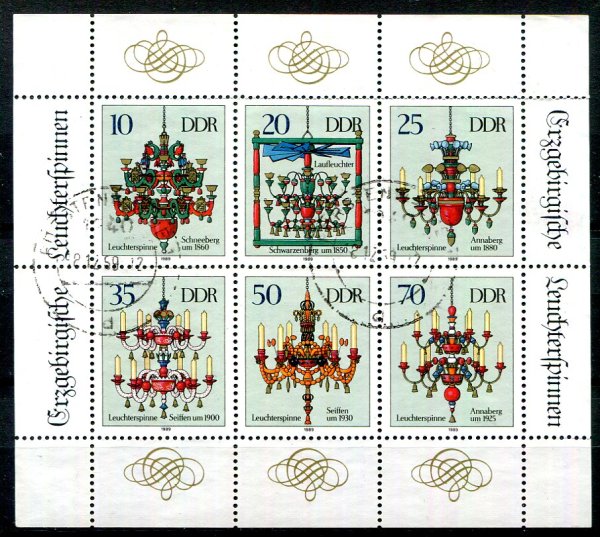 DDR Afa 2947 - 52 Stemplet Miniark
