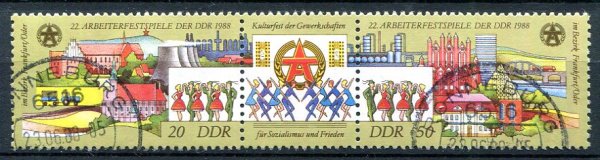 DDR Afa 2824 - 25 Stemplet Sammentryk