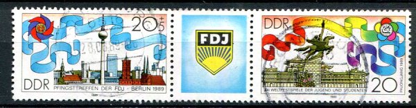 DDR Afa 2908 - 09 Stemplet Sammentryk