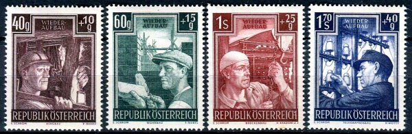 Østrig Afa 853 - 56 Stemplet