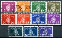 Norge Afa 22 - 32 Stemplet Tjenestemærker