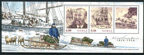Norge Afa 1489 - 90 Stemplet Miniark