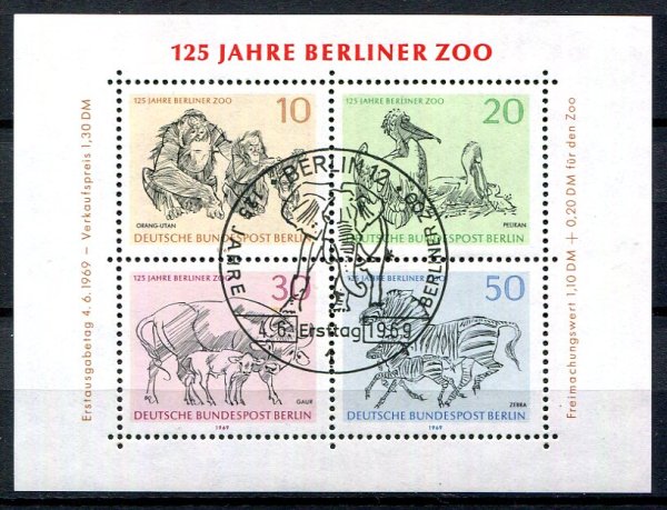 Berlin Afa 336 - 39 Stemplet Miniark