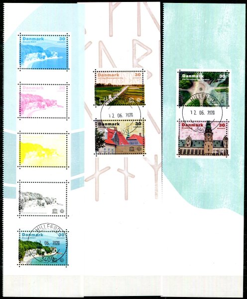 Danmark Afa 2001A - 03A Stemplet Miniark