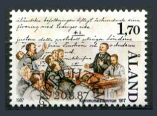 Åland Afa 25 Stemplet