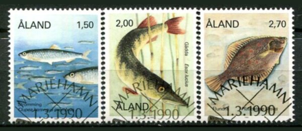 Åland Afa 38 - 40 Stemplet
