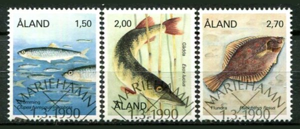 Åland Afa 38 - 40 Stemplet