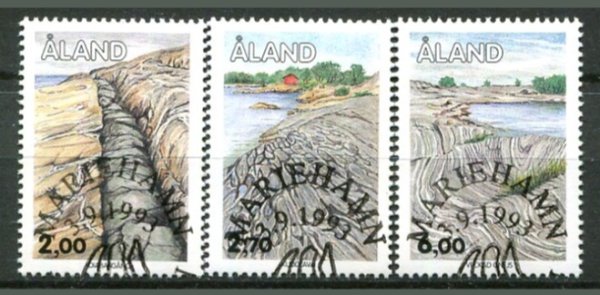 Åland Afa 75 - 77 Stemplet