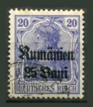 Tysk post i Rumænien Afa 11 Stemplet