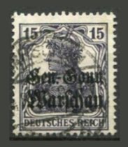 Tysk post i Polen Afa 12 Stemplet