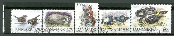 Danmark Afa 1076 - 80 Stemplet