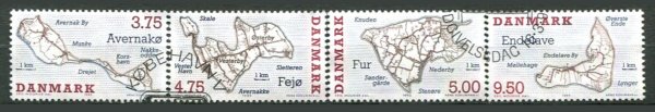 Danmark Afa 1086 - 89 Stemplet