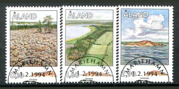 Åland Afa 79 - 81 Stemplet