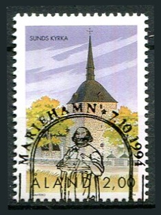 Åland Afa 91 Stemplet
