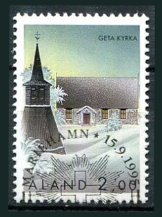 Åland Afa 105 Stemplet