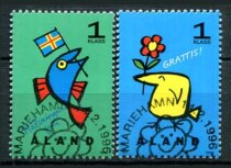 Åland Afa 107 - 08 Stemplet