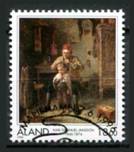 Åland Afa 116 Stemplet