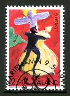 Åland Afa 128 Stemplet