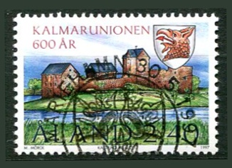 Åland Afa 129 Stemplet