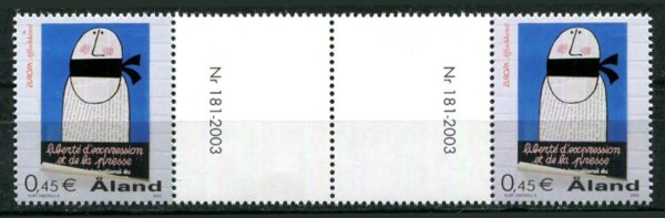 Åland Afa 225 Postfrisk Gutterpar