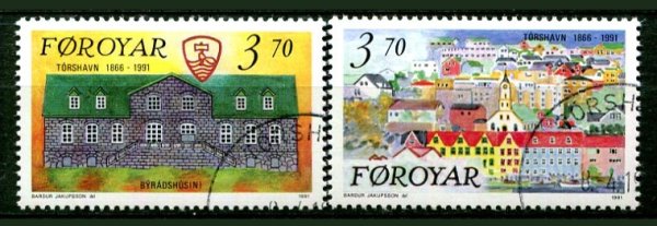 Færøerne Afa 211 - 12 Stemplet