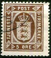 Danmark Afa 18 Stemplet Tjenestemærker