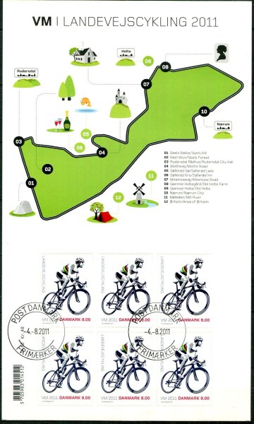 Danmark Afa T 12 Stemplet Temaark