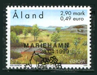 Åland Afa 157 Stemplet