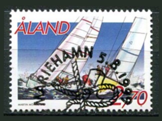 Åland Afa 158 Stemplet