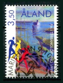 Åland Afa 163 Stemplet