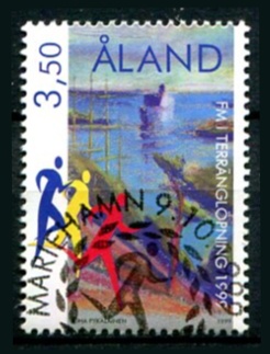 Åland Afa 163 Stemplet