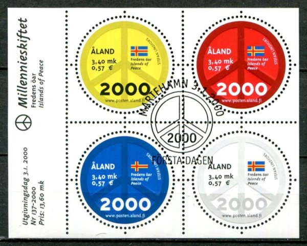 Åland Afa 164 - 67 Stemplet Miniark