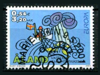 Åland Afa 191 Stemplet