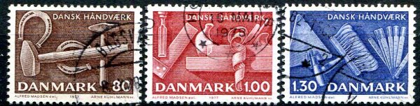 Danmark Afa 641 - 43 Stemplet