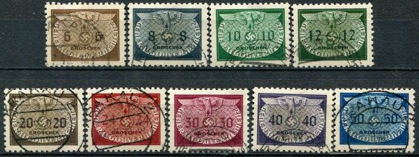 Generalgouvernement Afa 016 - 24 Stemplet Tjenestemærker