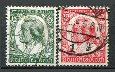 Tyske Rige Afa 458 - 59 Stemplet