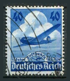 Tyske Rige Afa 598 Stemplet