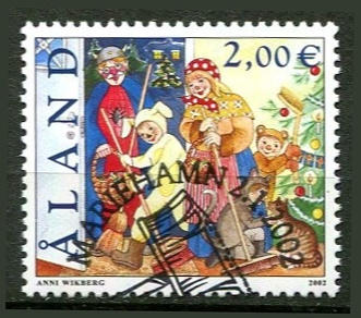 Åland Afa 198 Stemplet
