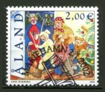 Åland Afa 198 Stemplet