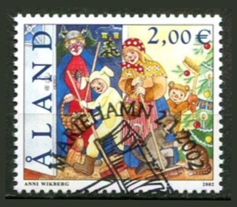 Åland Afa 198 Stemplet