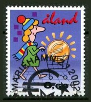 Åland Afa 199 Stemplet