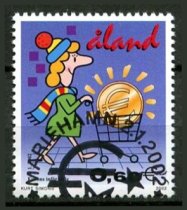 Åland Afa 199 Stemplet
